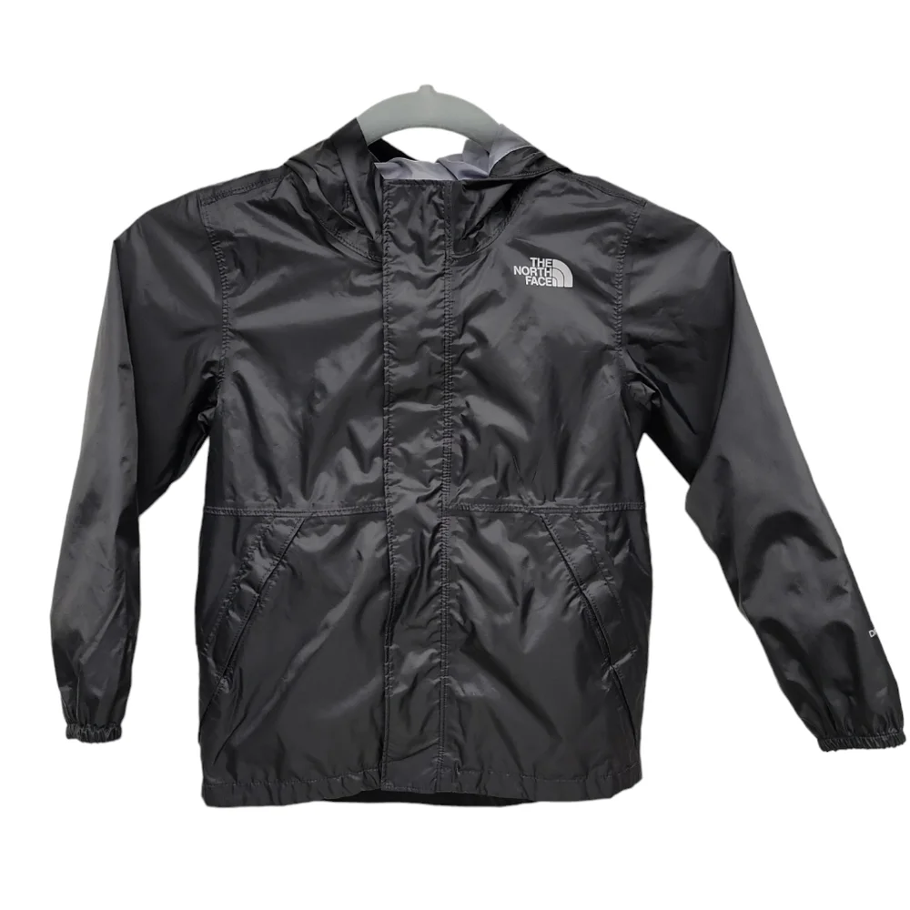 The North Face Kids Black Raincoat with Hood